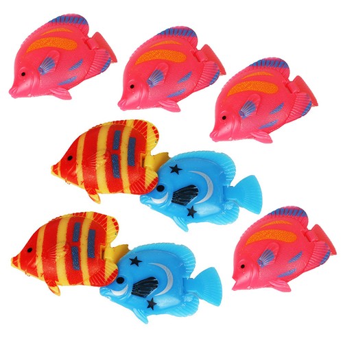 8pcs colorful fake fish - fake,